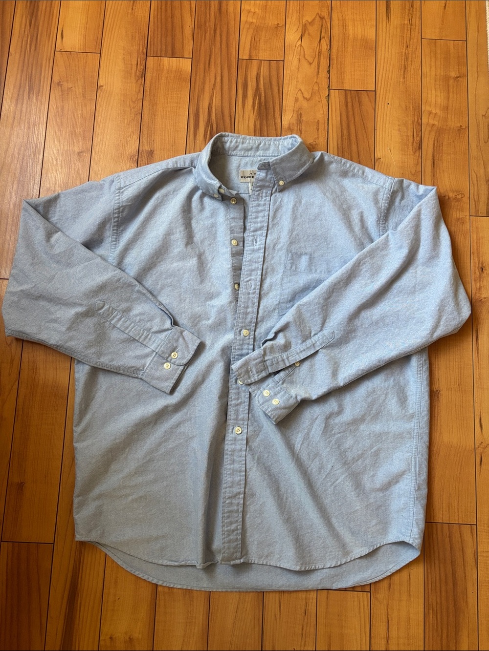Eddie Bauer Pale Blue Long-Sleeve Button-Down Shirt